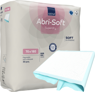 Inkont.podložka Abena Abri soft Superdry, 70x180 cm, 30 ks/bal